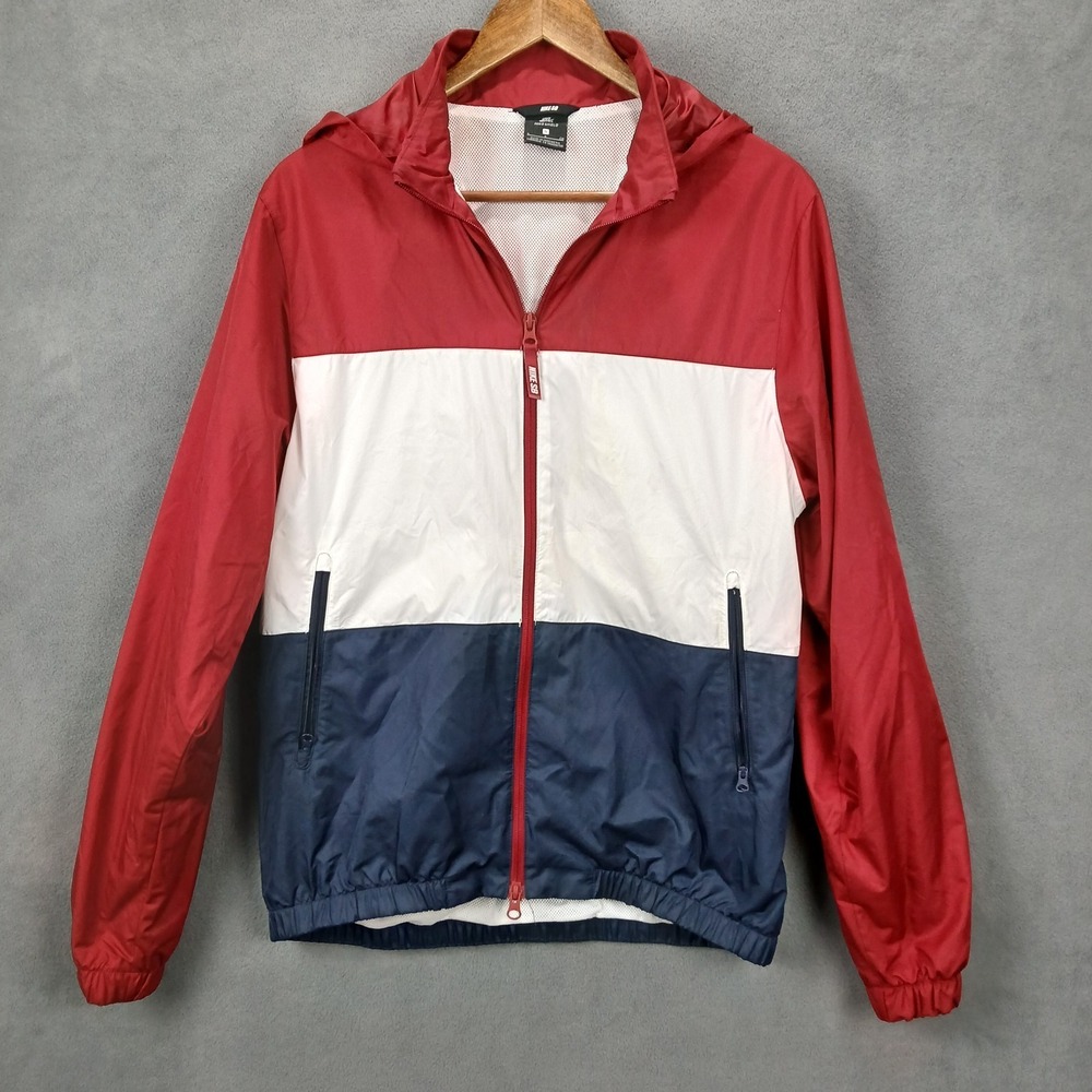Nike‎ SB Shield Windbreaker Jacket Mens Small Multicolor Colorblock Mesh Lined